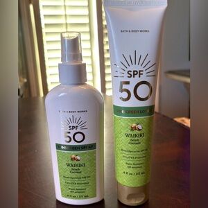 NWT, Bath & Body Works Sunscreen Set, Waikiki Beach Coconut, SPF 50